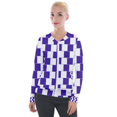 Illusion Blocks Velvet Zip Up Jacket by Sparkle