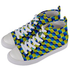 Illusion Waves Pattern Women s Mid-top Canvas Sneakers by Sparkle