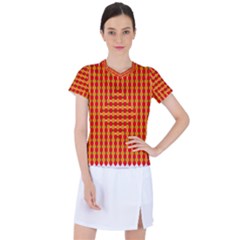 Illusion Blocks Pattern Women s Sports Top by Sparkle