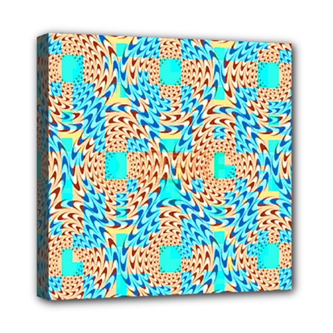 Illusion Waves Pattern Mini Canvas 8  X 8  (stretched) by Sparkle