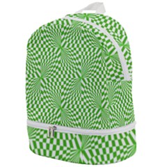 Illusion Waves Pattern Zip Bottom Backpack by Sparkle