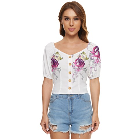 Carnie Squid Button Up Blouse by Limerence