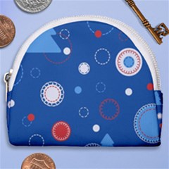 Christmas Pattern Tree Design Horseshoe Style Canvas Pouch by Sapixe