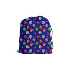 Christmas Balls Drawstring Pouch (medium) by SychEva