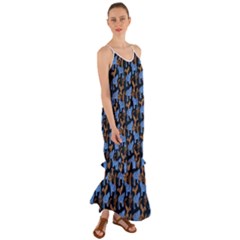 Blue Tigers Cami Maxi Ruffle Chiffon Dress by SychEva