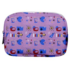 Pink 50s Pattern Make Up Pouch (small) by NerdySparkleGoth