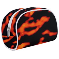 Red  Waves Abstract Series No12 Make Up Case (medium) by DimitriosArt