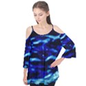 Blue Waves Abstract Series No8 Flutter Sleeve Tee  View1