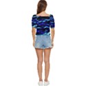 Blue Waves Abstract Series No8 Button up blouse View4