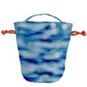 Blue Waves Abstract Series No5 Drawstring Bucket Bag View1