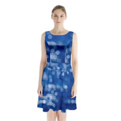 Light Reflections Abstract No2 Sleeveless Waist Tie Chiffon Dress by DimitriosArt