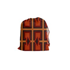 Abstract Pattern Geometric Backgrounds   Drawstring Pouch (small) by Eskimos