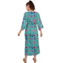 50s Diner Print Mint Green Grecian Style  Maxi Dress View2