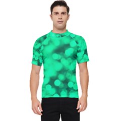 Light Reflections Abstract No10 Green Men s Short Sleeve Rash Guard by DimitriosArt