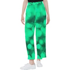 Light Reflections Abstract No10 Green Women s Pants  by DimitriosArt