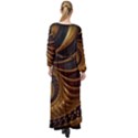 Shell Fractal In Brown Maxi Chiffon Beach Wrap View2