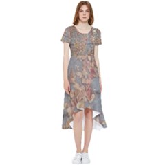 Sidewalk Leaves High Low Boho Dress by SomethingForEveryone