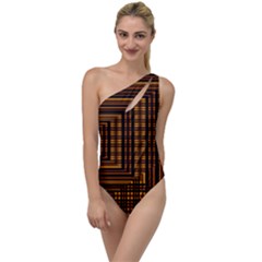 Gradient To One Side Swimsuit by Sparkle