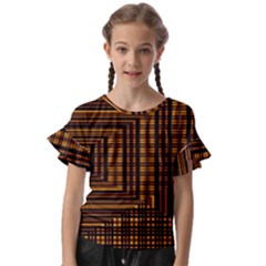 Gradient Kids  Cut Out Flutter Sleeves by Sparkle