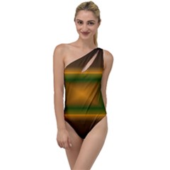 Gradient To One Side Swimsuit by Sparkle
