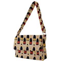 Champagne For The Holiday Full Print Messenger Bag (s) by SychEva