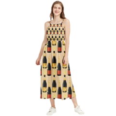 Champagne For The Holiday Boho Sleeveless Summer Dress by SychEva