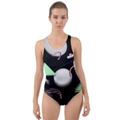 Digitalart Cut-out Back One Piece Swimsuit by Sparkle