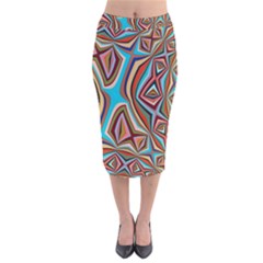 Digitalart Velvet Midi Pencil Skirt by Sparkle