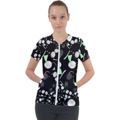 Digital Illusion Short Sleeve Zip Up Jacket by Sparkle