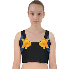 Digital Illusion Velvet Racer Back Crop Top by Sparkle
