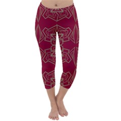 Abstract Pattern Geometric Backgrounds   Capri Winter Leggings  by Eskimos