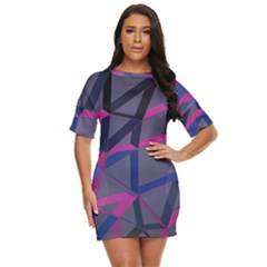 3d Lovely Geo Lines Just Threw It On Dress by Uniqued