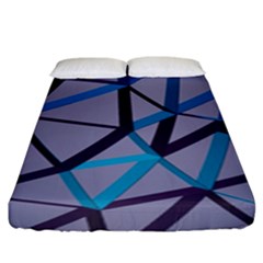 3d Lovely Geo Lines 2 Fitted Sheet (king Size) by Uniqued
