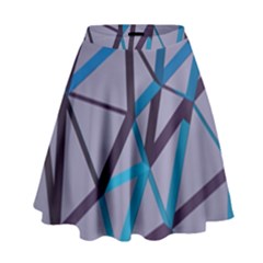 3d Lovely Geo Lines 2 High Waist Skirt by Uniqued