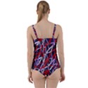 3d Lovely Geo Lines Vii Twist Front Tankini Set View2