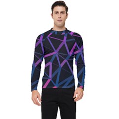 3d Lovely Geo Lines  V Men s Long Sleeve Rash Guard by Uniqued