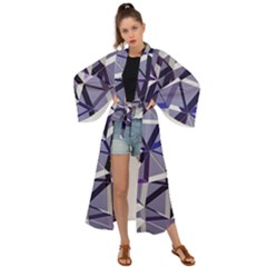 3d Lovely Geo Lines Ix Maxi Kimono by Uniqued