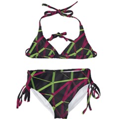 3d Lovely Geo Lines X Kids  Classic Bikini Set by Uniqued