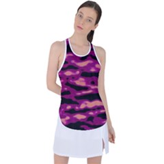 Velvet  Waves Abstract Series No1 Racer Back Mesh Tank Top by DimitriosArt