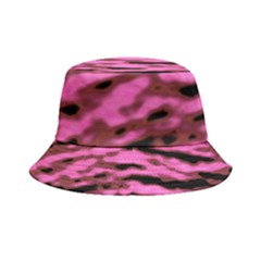 Pink  Waves Abstract Series No1 Inside Out Bucket Hat by DimitriosArt