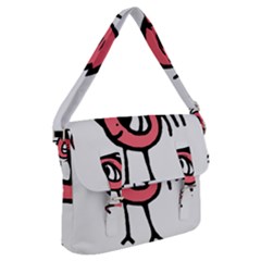 Cute Baby Monster Isolated Drawing Buckle Messenger Bag by dflcprintsclothing