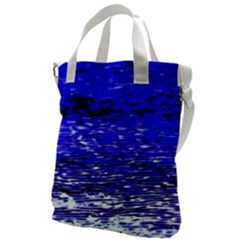 Blue Waves Flow Series 1 Canvas Messenger Bag by DimitriosArt