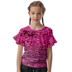 Pink  Waves Flow Series 1 Kids  Cut Out Flutter Sleeves by DimitriosArt