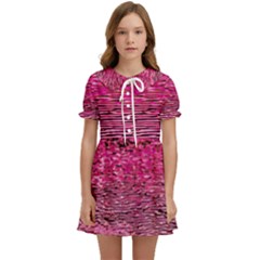 Pink  Waves Flow Series 1 Kids  Sweet Collar Dress by DimitriosArt