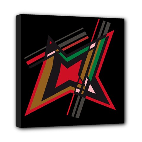 Abstract Geometric Design    Mini Canvas 8  X 8  (stretched) by Eskimos