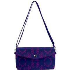 Floral Folk Damask Pattern Fantasy Flowers  Removable Strap Clutch Bag by Eskimos