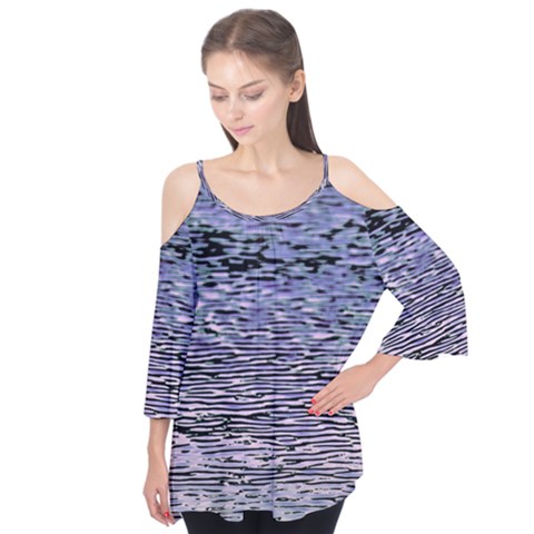 Silver Waves Flow Series 2 Flutter Sleeve Tee  by DimitriosArt