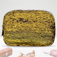 Yellow Waves Flow Series 2 Make Up Pouch (small) by DimitriosArt