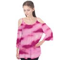 Pink  Waves Flow Series 4 Flutter Sleeve Tee  View1