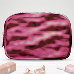 Pink  Waves Flow Series 6 Make Up Pouch (small) by DimitriosArt